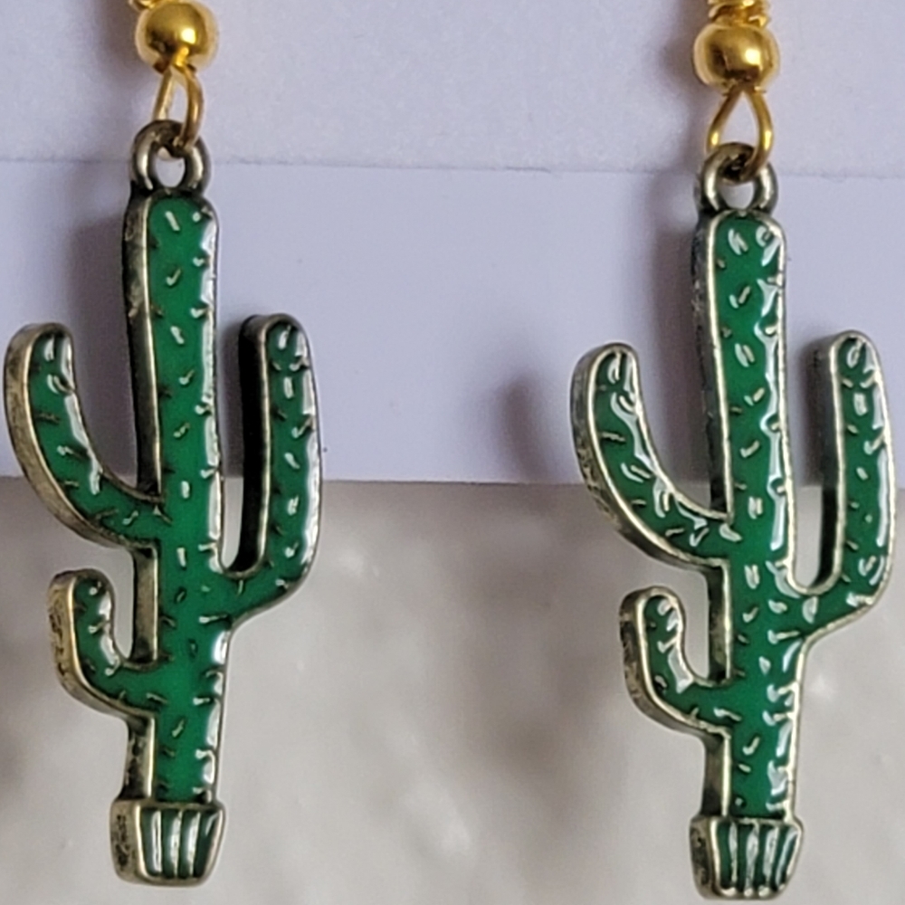 Cactus Earrings Earrings Earrings - Picture 2 of 5